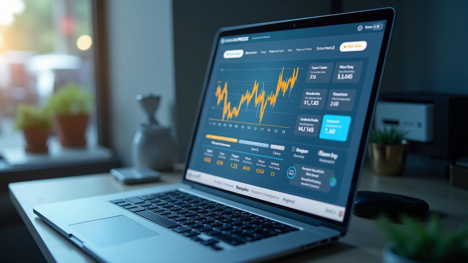 Modern pricing strategy dashboard showing real-time competitive monitoring